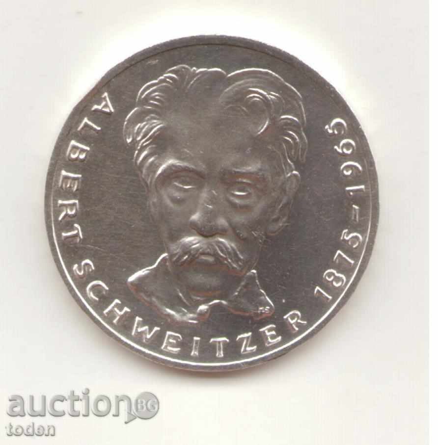 - Germany-5 Deutsche Mark-1975 G-KM#143-A.Schweitzer-silver