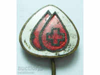 12105 България знак Кръводарител на БЧК Червен кръст емайл