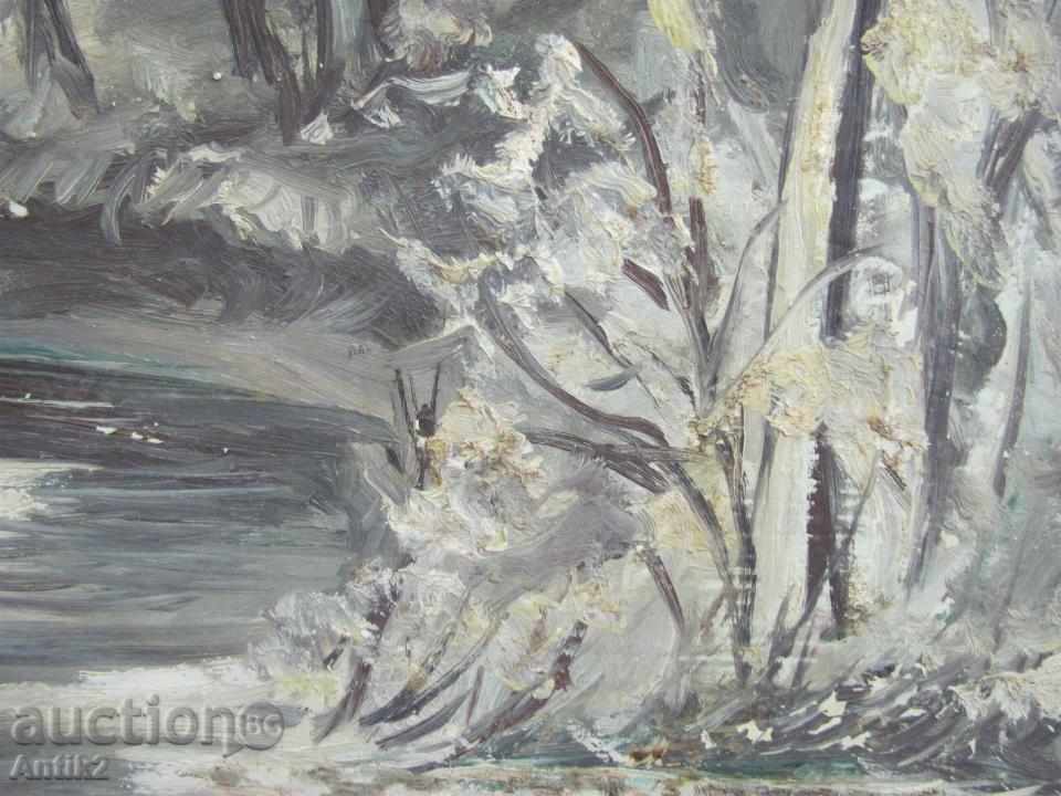 Delivery of Old original painting, oil, signed