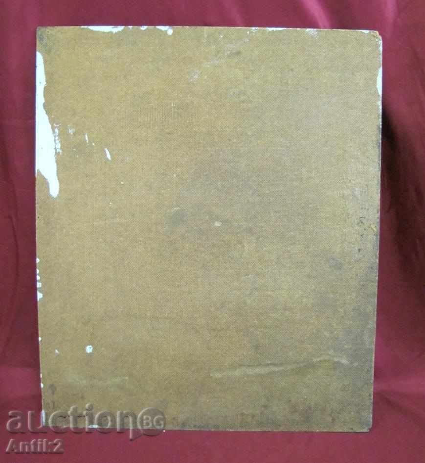 Old original painting, oil, signed - 5