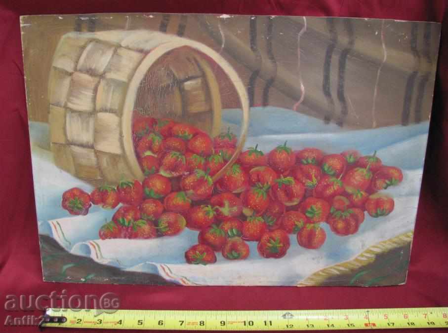 Original very old painting oil, still life - 5 Original very old painting oil, still life - 5