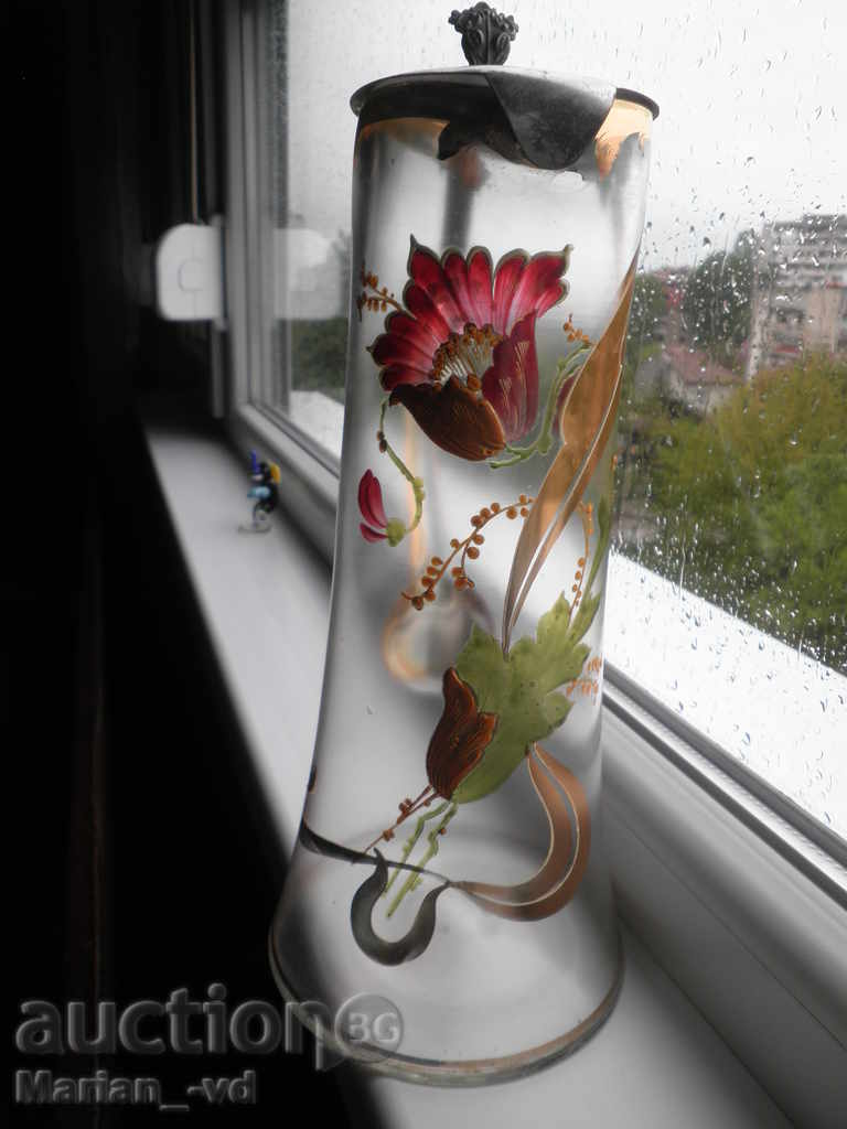 Antique ποτήρι ζωγραφισμένα στο χέρι κανάτα - 7 Antique ποτήρι ζωγραφισμένα στο χέρι κανάτα - 7