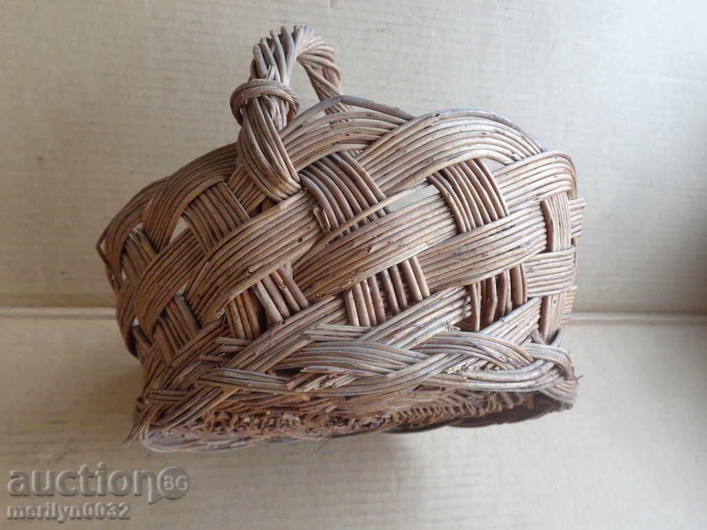 Vechi coș de răchită, coș de lemn, coș - 7