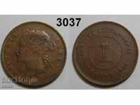 Стрейтс Сетлементс 1 цент 1900 отлична монета