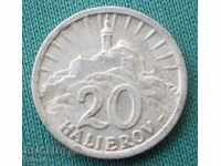Protectoratul Slovaciei - Germania 20 Hallera 1942 Monedă rară