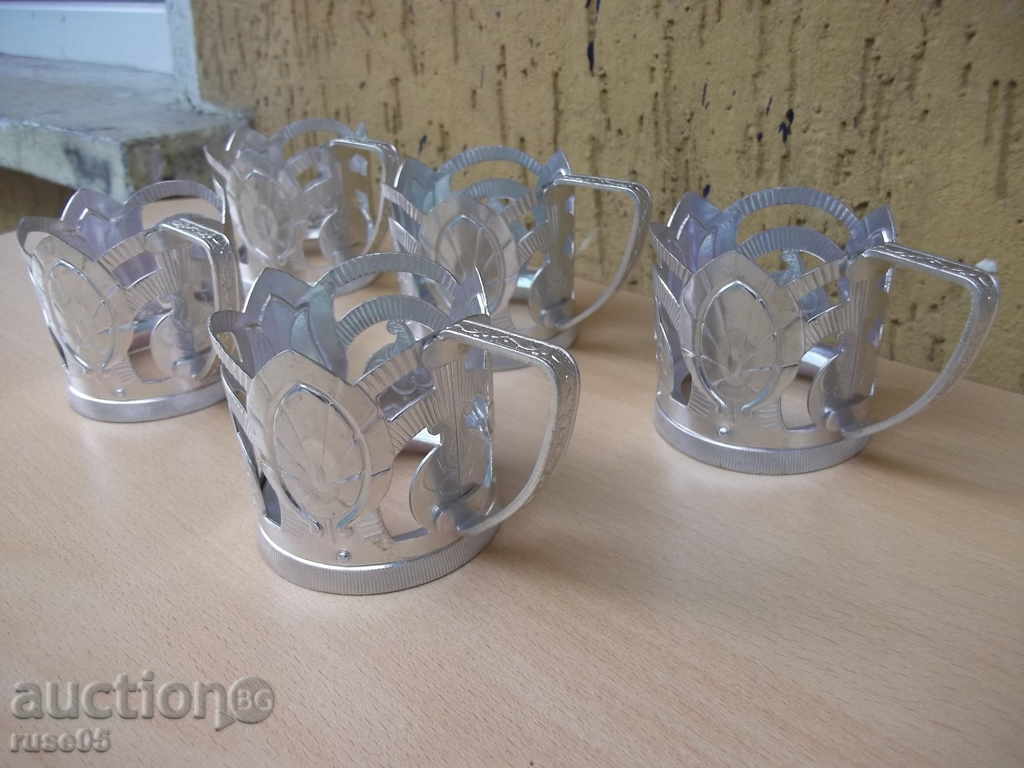 Licitație Podstakani 5 buc. sovietic Licitație Podstakani 5 buc. sovietic