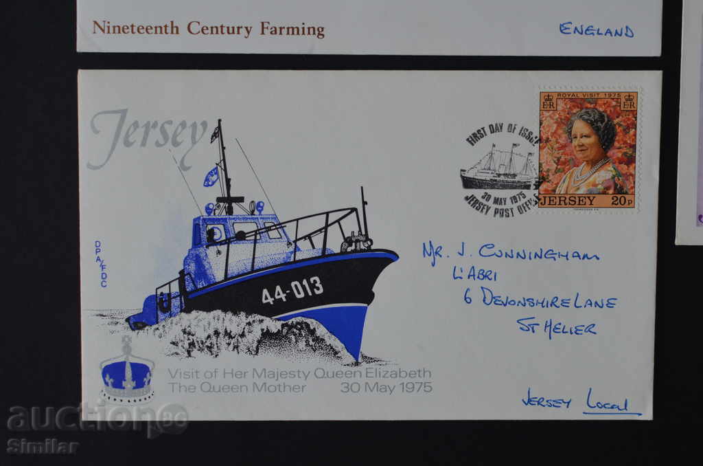 Auction 6 pcs. First Jersey Envelopes Jersey 1977 Auction 6 pcs. First Jersey Envelopes Jersey 1977