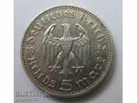 Moneda de argint 5 marci Germania 1936 D III Reich #31