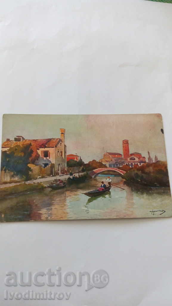 Пощенска картичка Estuario Torcello 1921