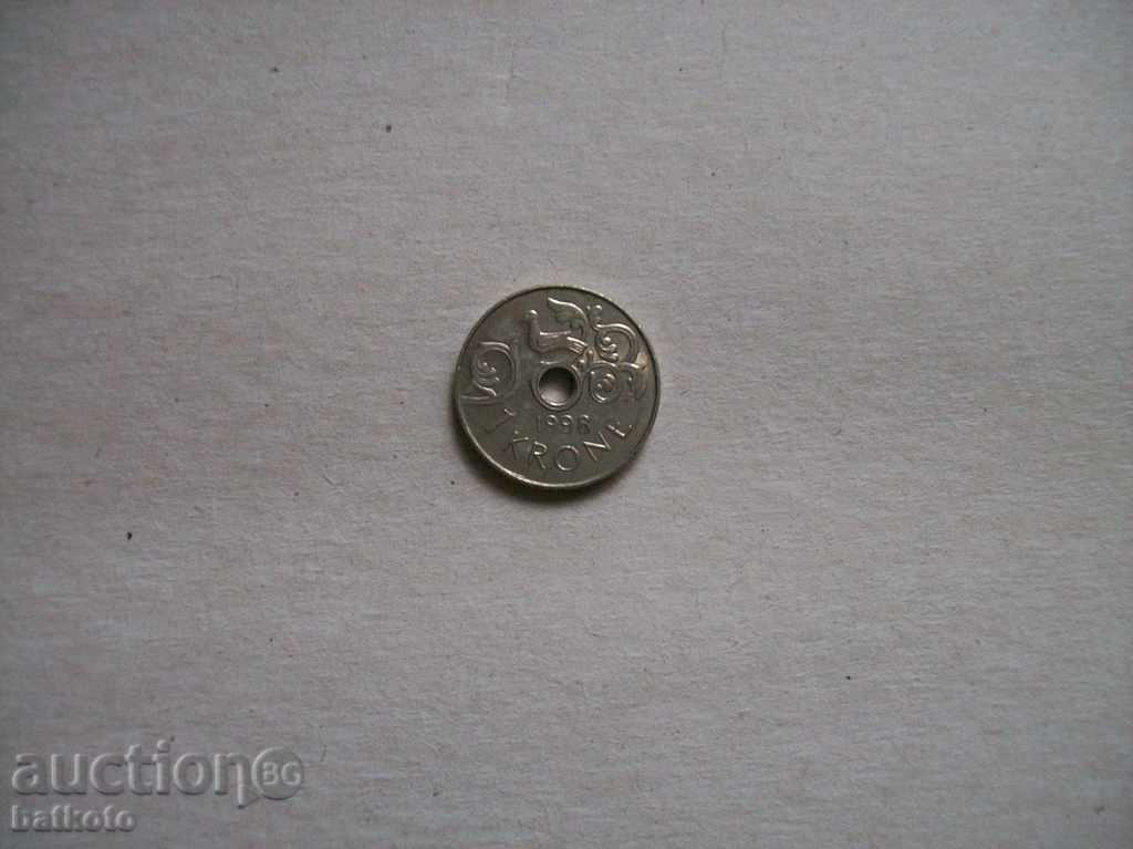 1 krona Norway 1996