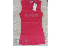 Children's Miss Fiori sleeveless tank top in raspberry color, new, size