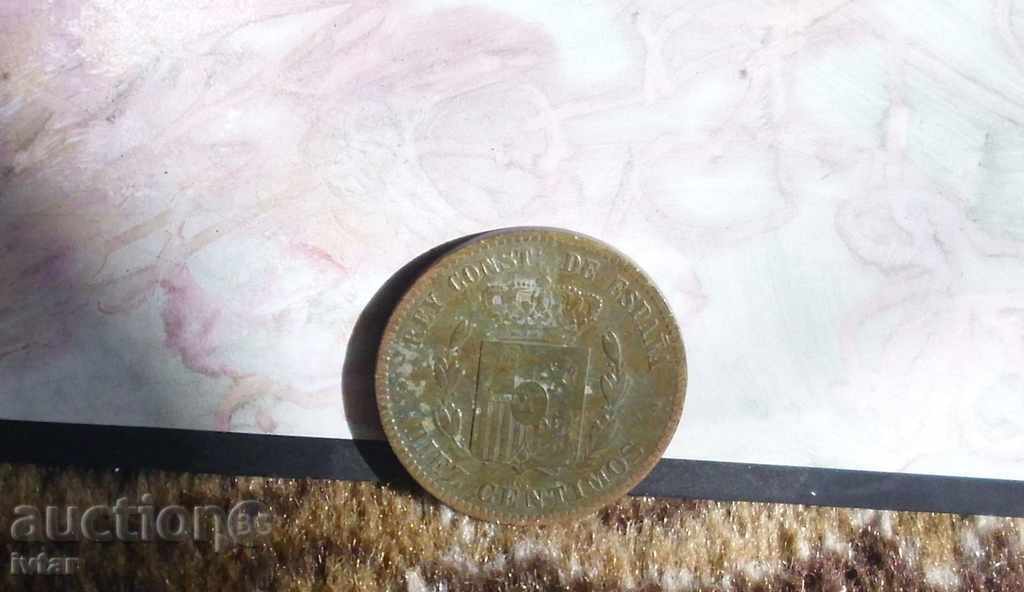 10 сантима/diеz centimos/ 1877г. - Испания - 6 10 сантима/diеz centimos/ 1877г. - Испания - 6