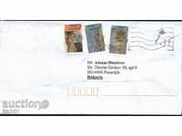 Пътувал плик с марки Живопис Реноар Буден Моне 2013 Франция