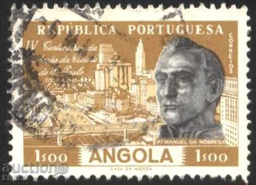 Клеймована марка  Мануел да Нобрега 1954 от Ангола