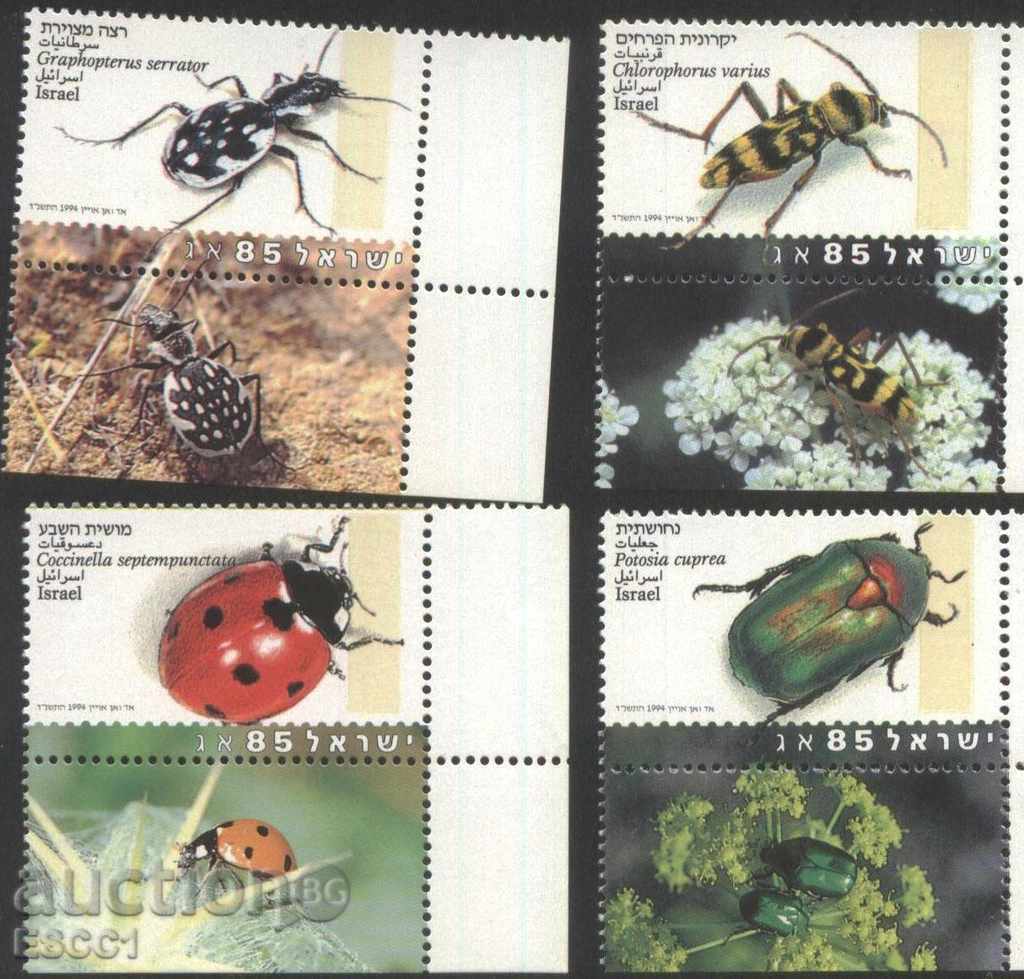 Чисти марки Фауна Насекоми 1994  от Израел