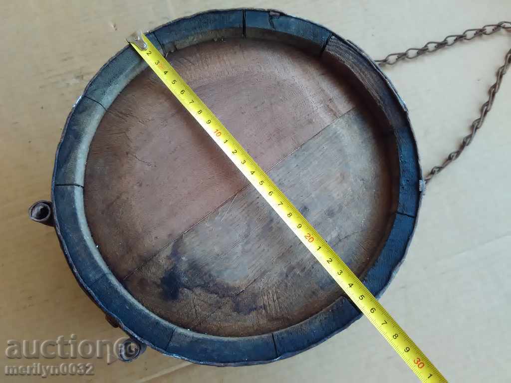 Old horse bucket, flask, barrel, crank, wooden - 6 Old horse bucket, flask, barrel, crank, wooden - 6