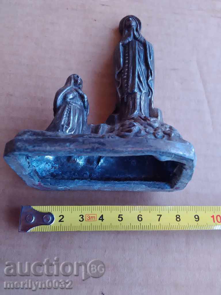 Statue, figure, figure, metal sculpture Virgin Mary - 5