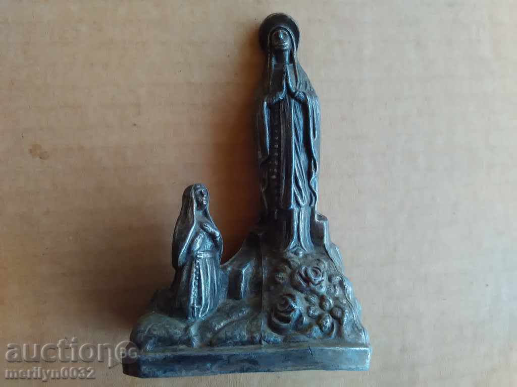 Statue, figure, figure, metal sculpture Virgin Mary - 7