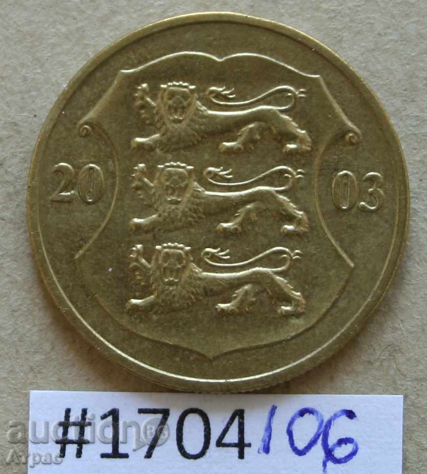 1 στέμμα 2003 της Εσθονίας με τιμή € 0.46 | 0.90 BGN