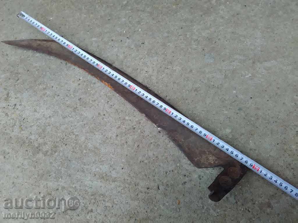 Old hand-forged mowing hair, wrought iron - 5