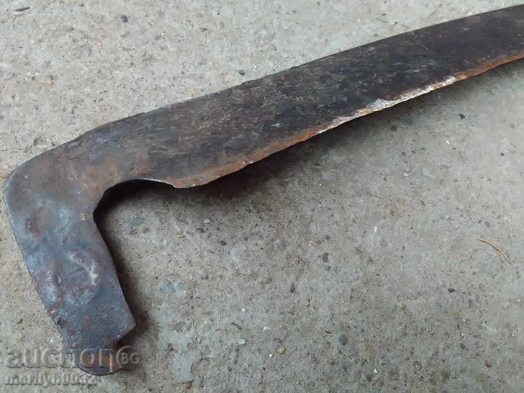 Old hand-forged mowing hair, wrought iron - 6