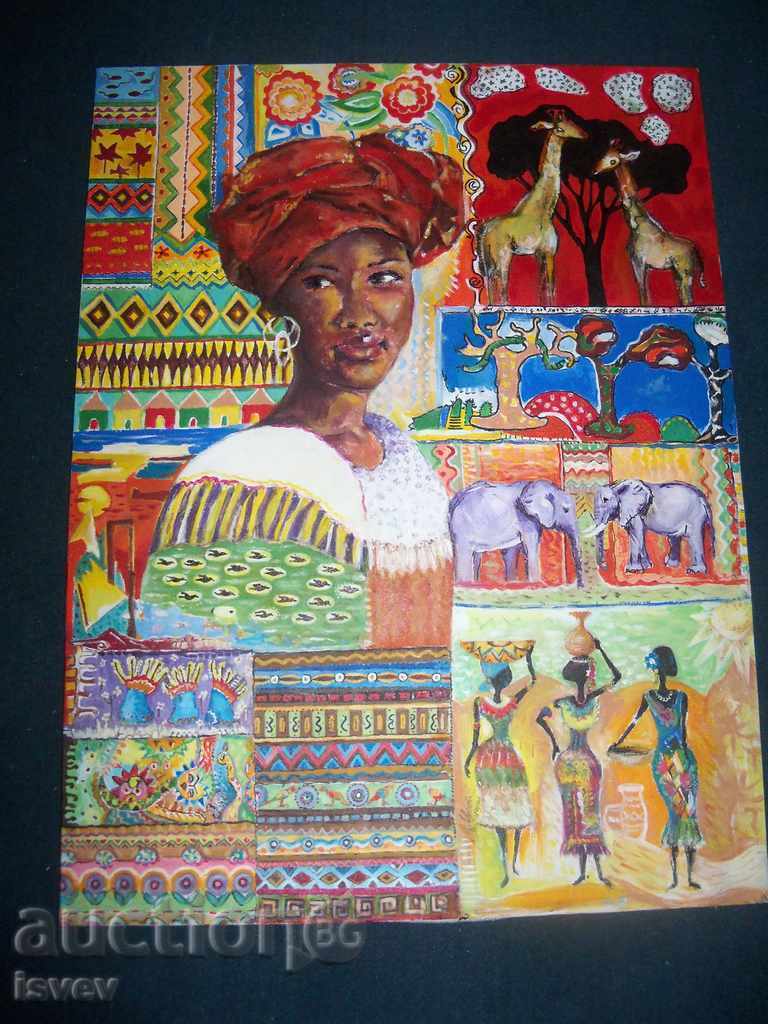 Delivery of "Africa" painting by Desislava Ilieva, oil on canvas Delivery of "Africa" painting by Desislava Ilieva, oil on canvas