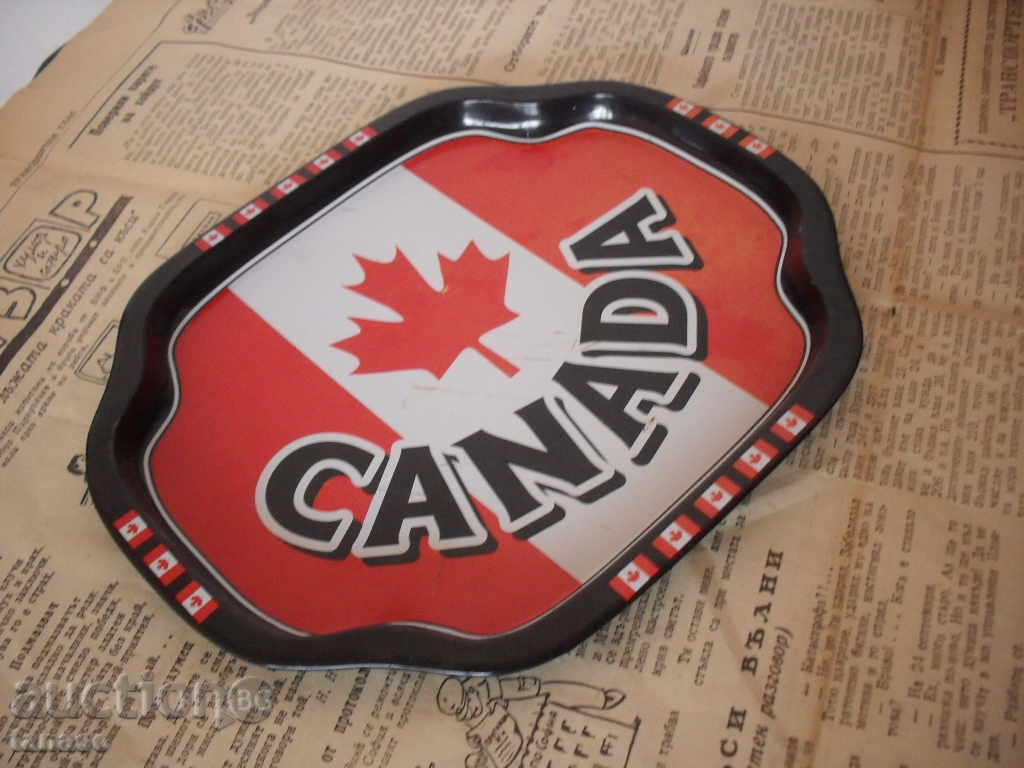 Auction Metal tray "Canada" Auction Metal tray "Canada"