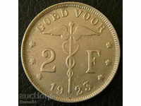 2 franci 1923 (legenda belgiană), Belgia