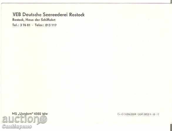 GDR Rostock Ship "Uzdom" * with price 0.70 BGN | € 0.36 GDR Rostock Ship "Uzdom" * with price 0.70 BGN | € 0.36