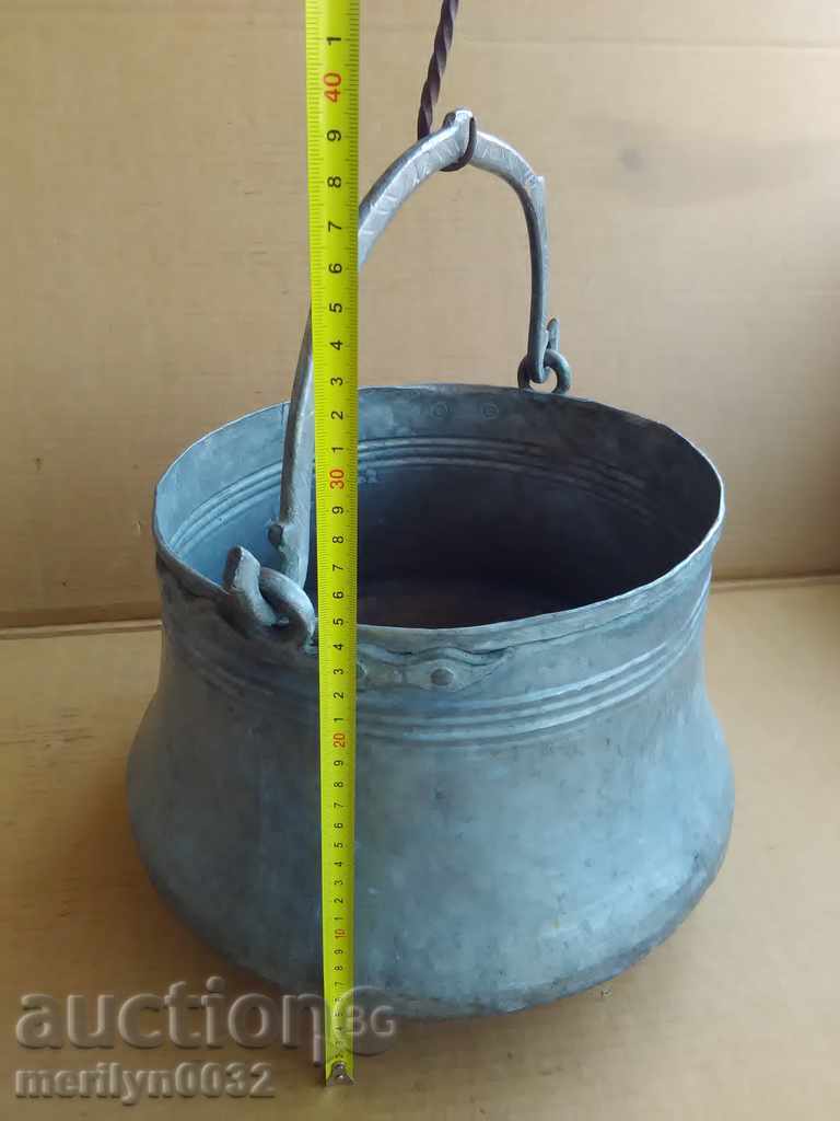 Tinned Burner Boiler Baker Copper Pot with a Dating Inscription with price 71.00 BGN | € 36.30 Tinned Burner Boiler Baker Copper Pot with a Dating Inscription with price 71.00 BGN | € 36.30