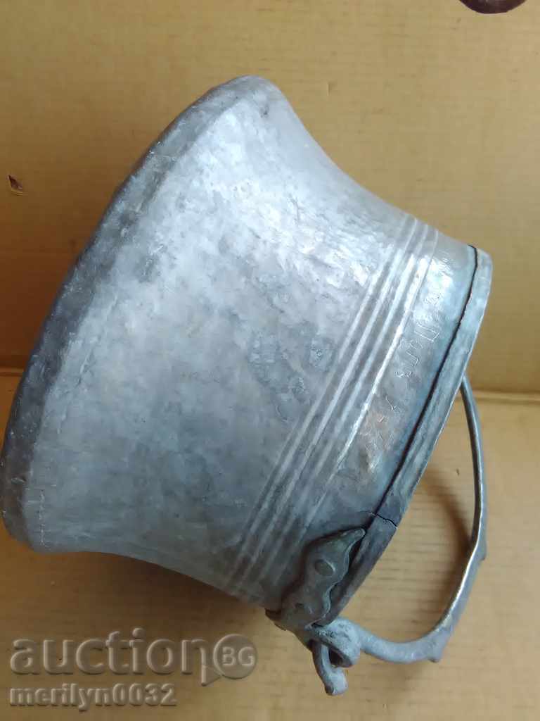 Tinned Burner Boiler Baker Copper Pot with a Dating Inscription - 7 Tinned Burner Boiler Baker Copper Pot with a Dating Inscription - 7