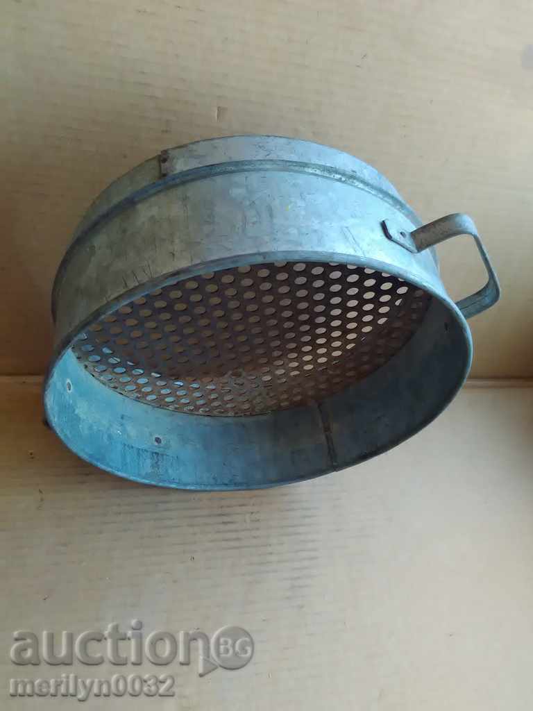 Delivery of Old sieve galvanized vessel