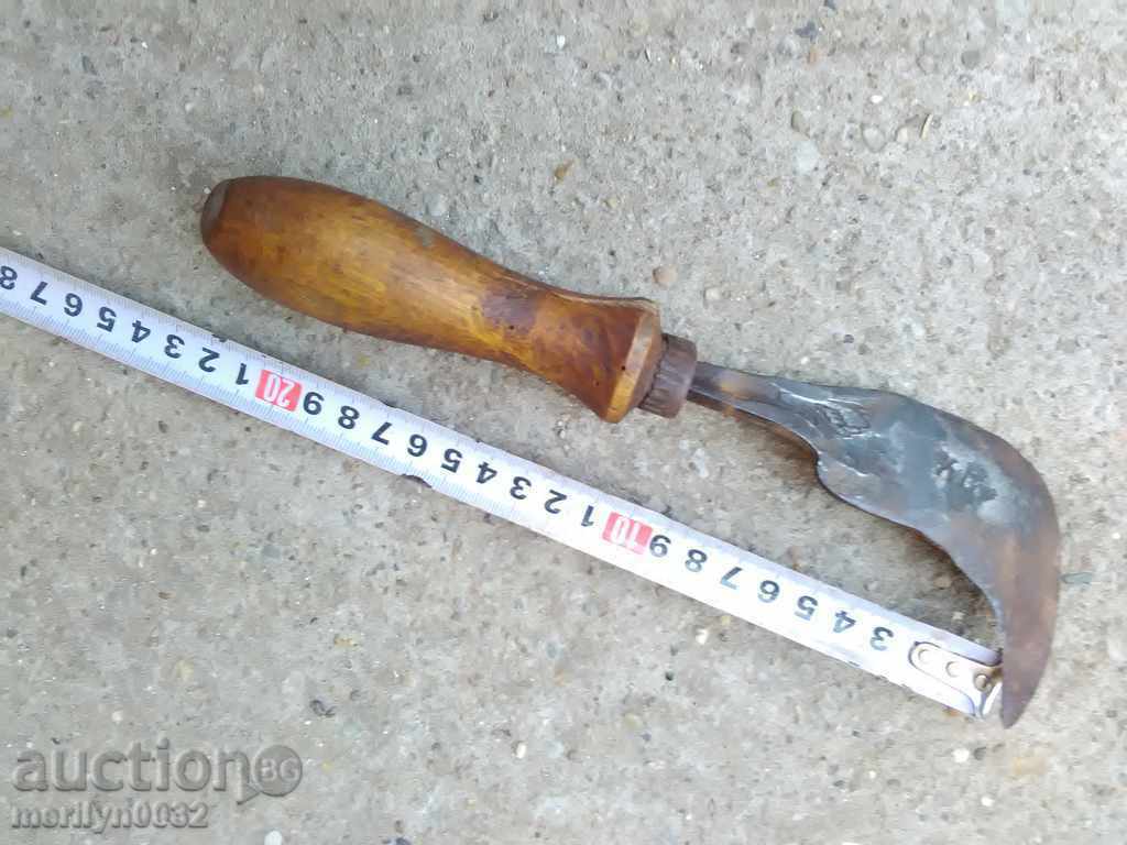 Auction  Old hand forged hammer, wrought iron blade