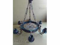 Old wrought chandelier, lamp, lantern, lamp, lampshade 6 pieces