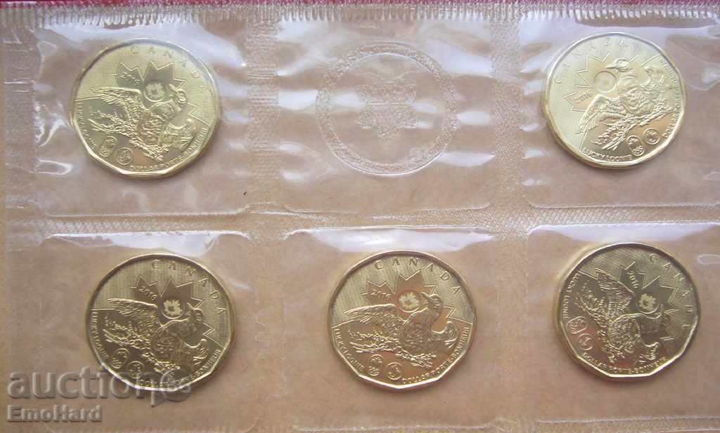 Canada 1 US Dollar 2016 Lucky Lunas