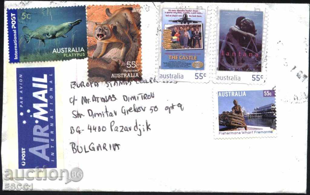 Patuval φάκελο με γραμματόσημα από την Αυστραλία Πανίδα Cinema