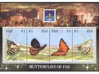 Bloc Pure Fauna Insecte fluturi 1994 Fiji