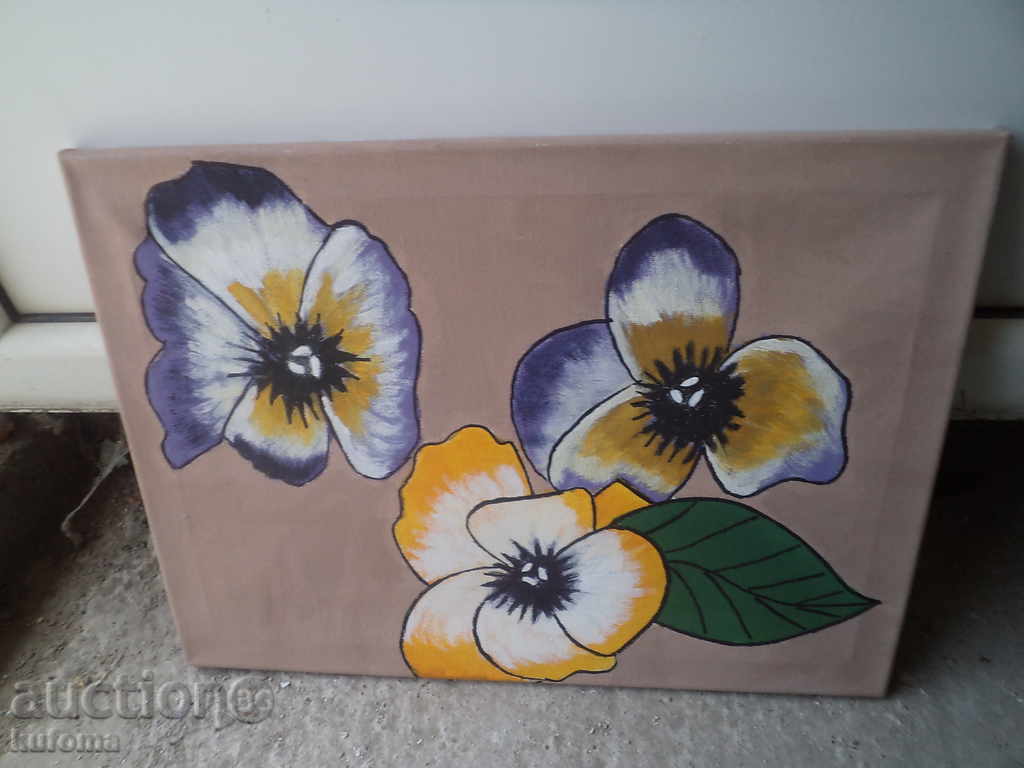 Oil Painting Violets