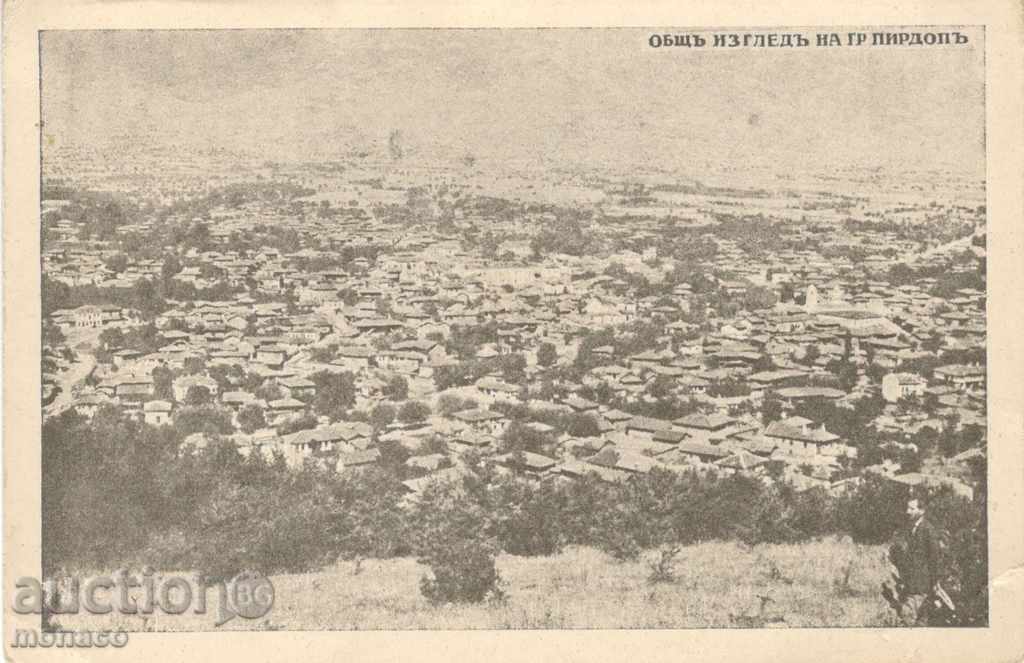 Antique postcard - Pirdop, General view