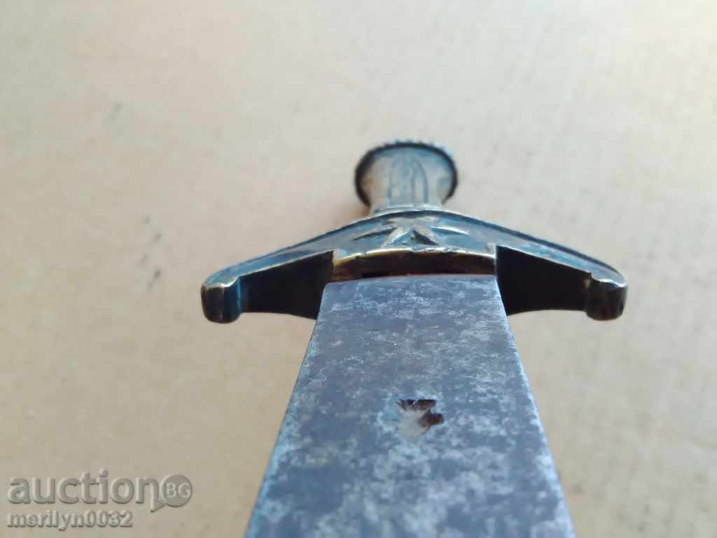 Cleaver dagger dagger with jewish star number marking - 6 Cleaver dagger dagger with jewish star number marking - 6