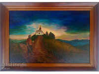 ''Пътят към храма'' - Родопите, живопис, маслени бои, платно