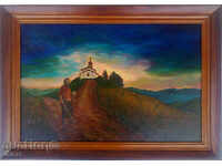 «Ο δρόμος για το ναό» - Ροδόπη, ζωγραφική, ελαιοχρωματισμοί, καμβάς