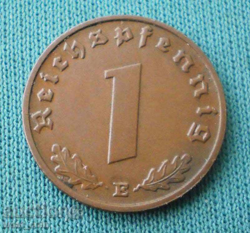 Германия III Райх  1  Пфениг  1938 Е  UNC с цена € 2.56 | 5.01 лв.