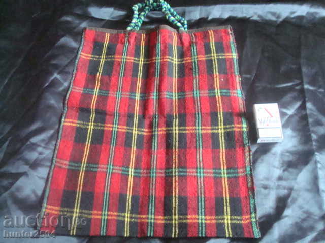 SAC HAND-ȚESUT pentru colindat cu mânere, dim. 60x45cm., ECO