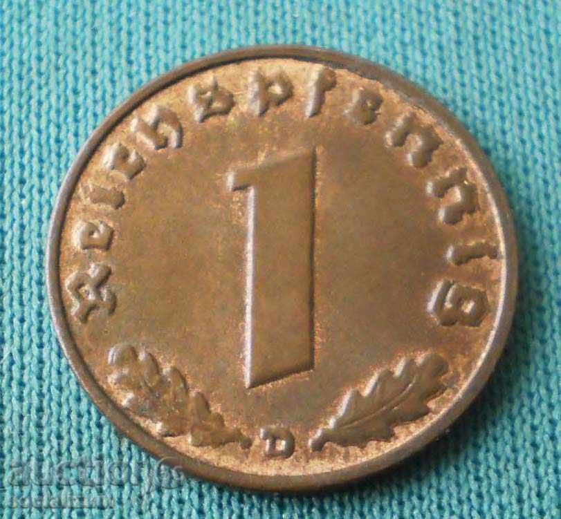 Germania III Reich 1 Pfennig 1939 D Rare cu preț € 3.07 | 6.00 BGN