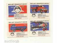 4 etichete matchbox Cars Planes Cehoslovacia Lot 16