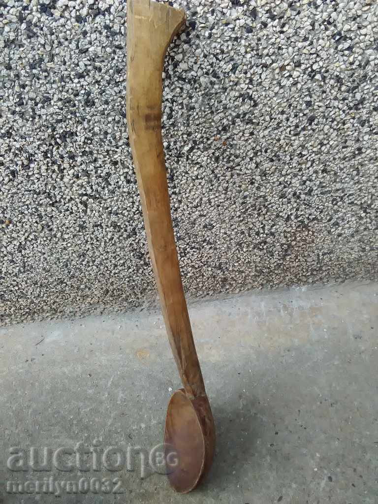Very old wooden spoon, ladle, wooden with price 39.00 BGN | € 19.94 Very old wooden spoon, ladle, wooden with price 39.00 BGN | € 19.94