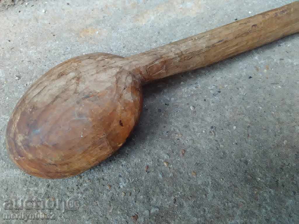 Delivery of Very old wooden spoon, ladle, wooden Delivery of Very old wooden spoon, ladle, wooden