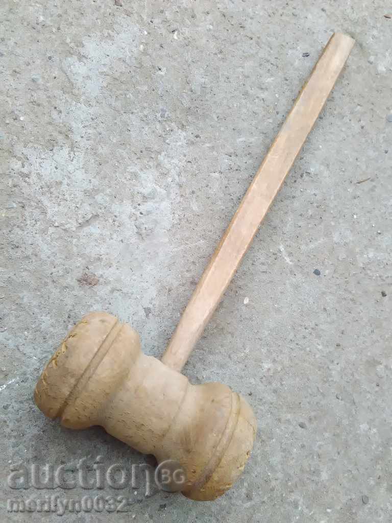 Old wooden big hammer, tool, wooden - 7 Old wooden big hammer, tool, wooden - 7