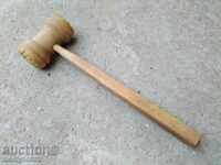 Old wooden big hammer, tool, wooden